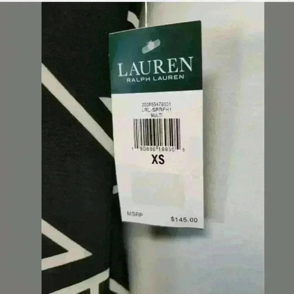 Ralph Lauren Women's Black Art Deco Print Dress - Picture 4 of 5